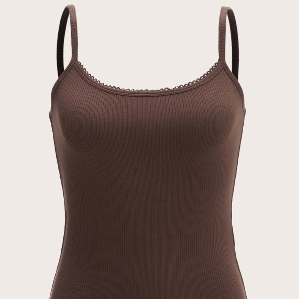 XS Brown Laced Tank Top